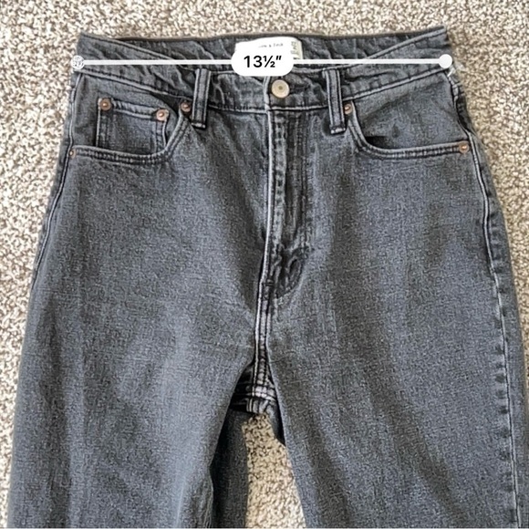 Abercrombie & Fitch Curve Love Ultra High Rise Ankle Straight Jeans - Size 27/4 - Picture 9 of 10